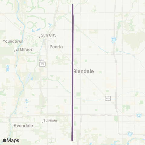 Valley Metro 67th Ave map