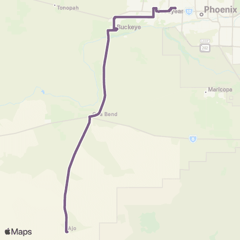 Valley Metro Ajo / Gila Bend map