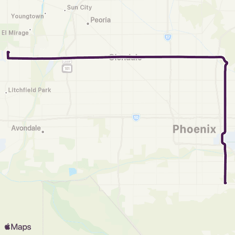 Valley Metro 24th St / Glendale Ave map