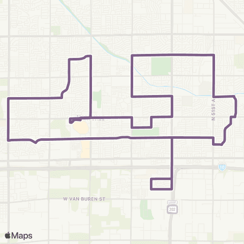 Valley Metro Phoenix Maryvale Circulator map