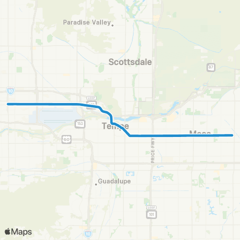 Valley Metro Valley Metro Rail A Line map