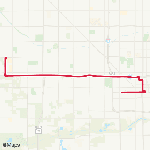 Valley Metro I-10 West RAPID map