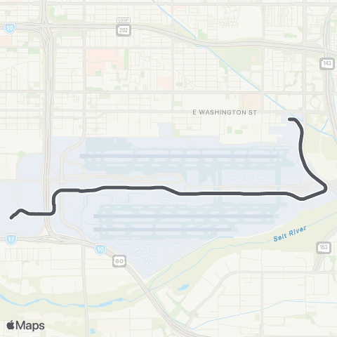 Valley Metro PHX Sky Train map