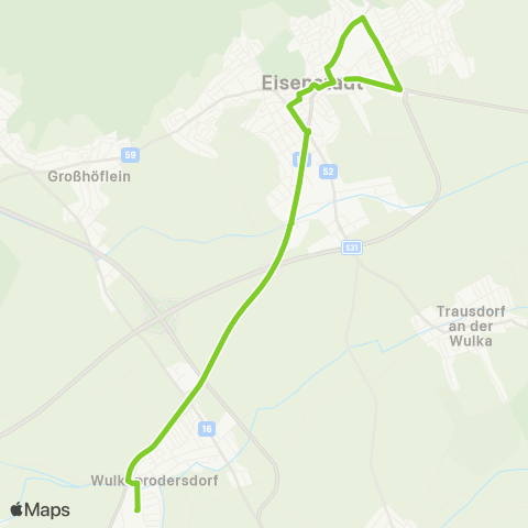 Verkehrsverbund Ost-Region Wulkaprodersdorf - Eisenstadt map