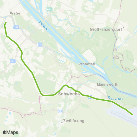 VOR Wien Mitte - Flughafen Wien (VIE) map