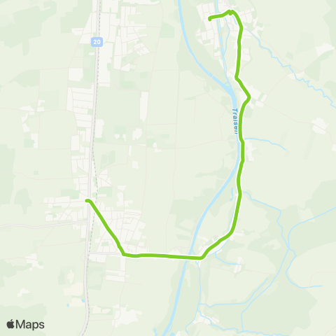 Verkehrsverbund Ost-Region Stadtverkehr St. Pölten Harland - Ochsenburg - St. Georgen / Steinfelde map