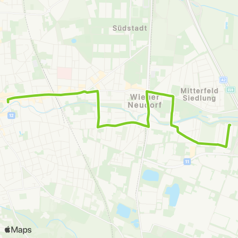 Verkehrsverbund Ost-Region Schülerverkehr Wiener Neudorf - Mödling map