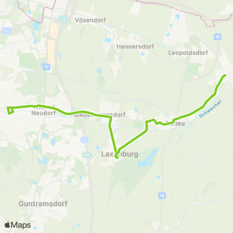 Verkehrsverbund Ost-Region Mödling - Laxenburg - Maria Lanzendorf map