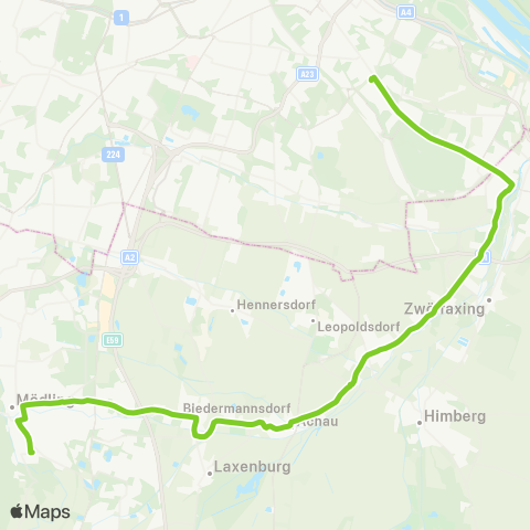 Verkehrsverbund Ost-Region Simmering - Schwechat - Maria Lanzendorf - Himberg / Mödling map