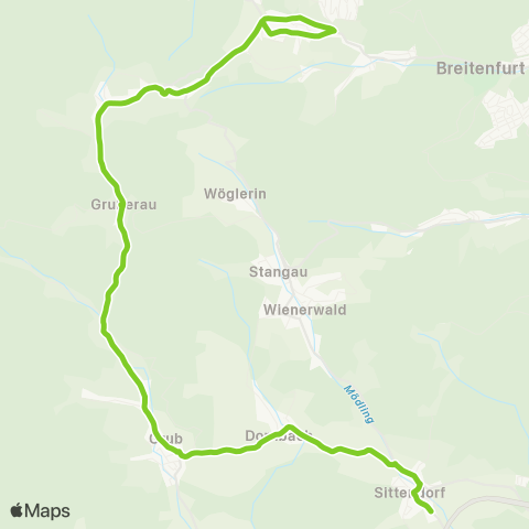 Verkehrsverbund Ost-Region Sittendorf - Grub - Breitenfurt map