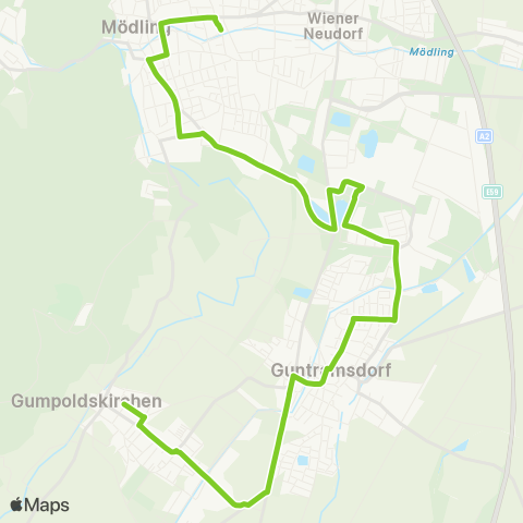 Verkehrsverbund Ost-Region Mödling - Guntramsdorf - Gumpoldskirchen map