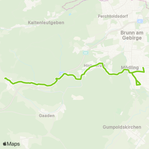 Verkehrsverbund Ost-Region Mödling - Hinterbrühl - Sittendorf map