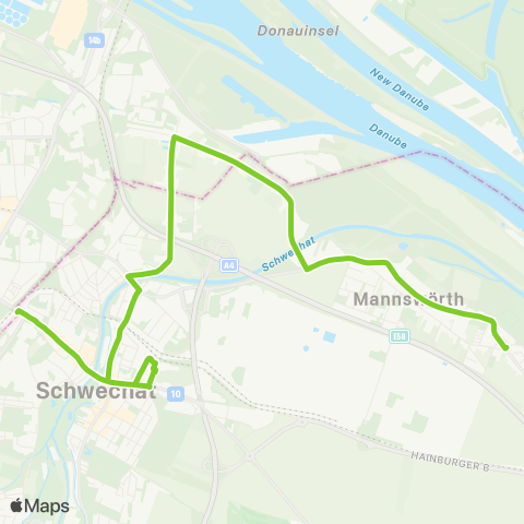 Verkehrsverbund Ost-Region Kaiserebersdorf - Schwechat - Mannswörth map