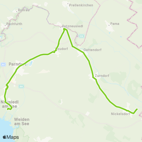 Verkehrsverbund Ost-Region Neusiedl / See - Gattendorf - Nickelsdorf map
