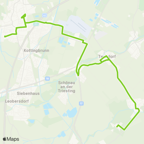 Verkehrsverbund Ost-Region Bad Vöslau - Teesdorf - Blumau map