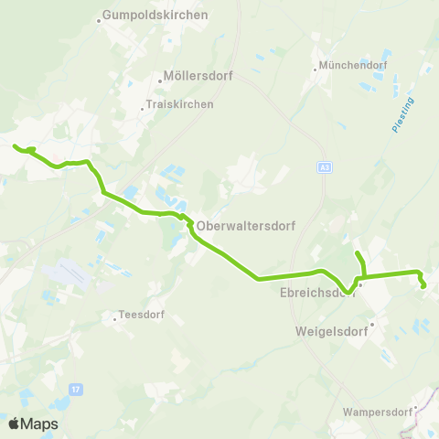 Verkehrsverbund Ost-Region Baden - Ebreichsdorf - Unterwaltersdorf map