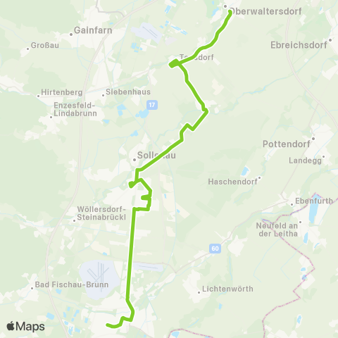 Verkehrsverbund Ost-Region Wr. Neustadt - Teesdorf - Oberwaltersdorf map