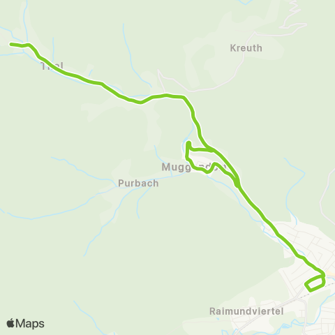 Verkehrsverbund Ost-Region Pernitz - (Myrafälle) - Thal / Muggendorf map
