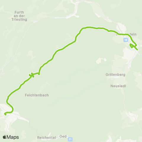 Verkehrsverbund Ost-Region Pernitz - Berndorf map