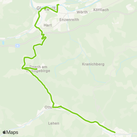 Verkehrsverbund Ost-Region Gloggnitz - Otterthal - Kirchberg / Wechsel map
