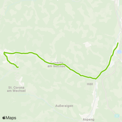 Verkehrsverbund Ost-Region Kirchberg / Wechsel - Feistritz / Wechsel - Edlitz-Grimmenstein map