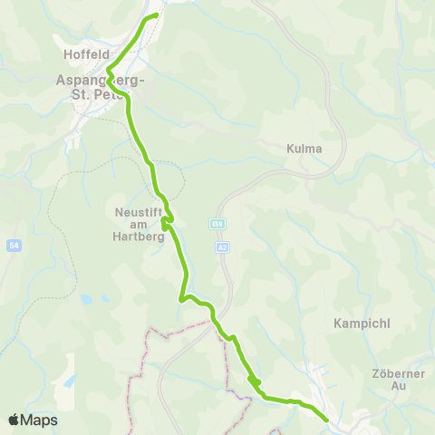 Verkehrsverbund Ost-Region Aspang-Markt - Zöbern map