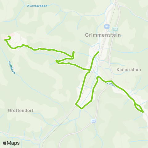 Verkehrsverbund Ost-Region Edlitz - Edlitz-Grimmenstein - Hochegg map