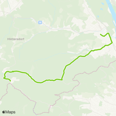 Verkehrsverbund Ost-Region Klosterneuburg - Weidling Reitstall / Rotgraben ( - Scheiblingstein) map