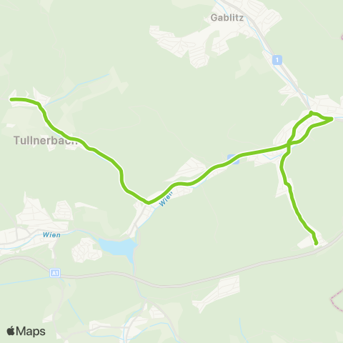 Verkehrsverbund Ost-Region Baunzen - Purkersdorf - Irenental map