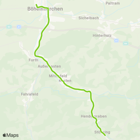 Verkehrsverbund Ost-Region Böheimkirchen - Stössing map