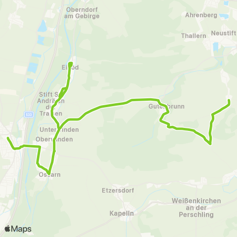 Verkehrsverbund Ost-Region Herzogenburg - Adletzberg map