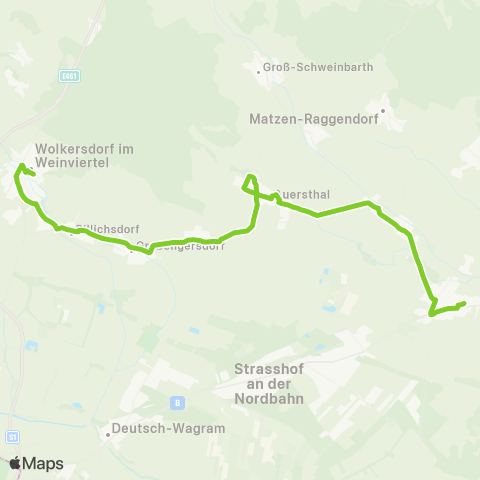 Verkehrsverbund Ost-Region Wolkersdorf - Gänserndorf map