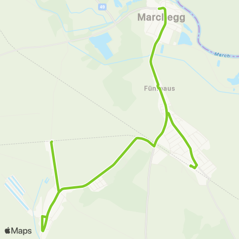 Verkehrsverbund Ost-Region Marchegg - Marchegg Bahnhof - Breitensee map