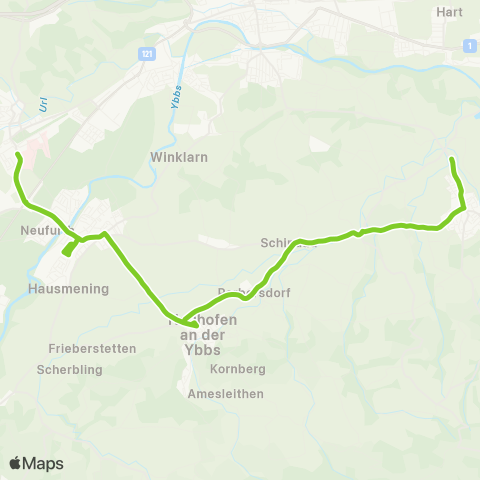 Verkehrsverbund Ost-Region Euratsfeld - Mauer / Amstetten map