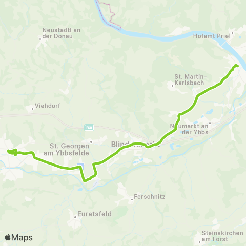 Verkehrsverbund Ost-Region Amstetten - Ybbs / Donau map