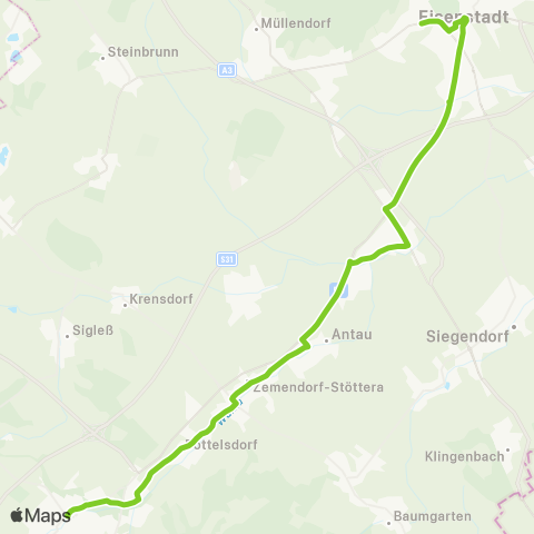 Verkehrsverbund Ost-Region Eisenstadt - Wulkaprodersdorf - Mattersburg map