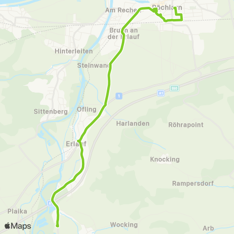 Verkehrsverbund Ost-Region Pöchlarn - Erlauf - Wieselburg map