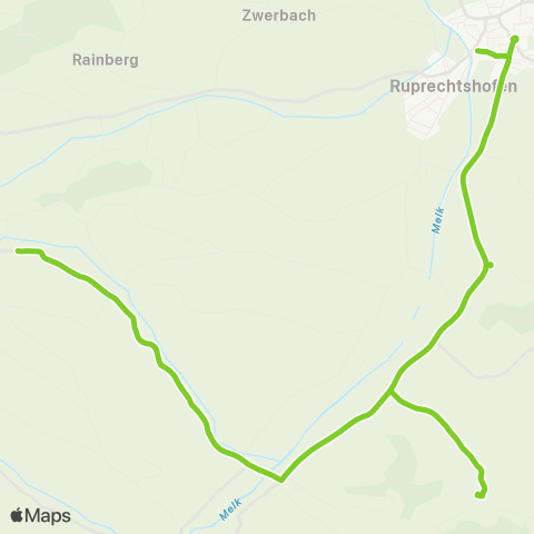Verkehrsverbund Ost-Region Ruprechtshofen - Naspern map