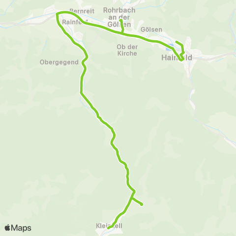 Verkehrsverbund Ost-Region Kleinzell - Hainfeld map