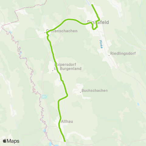 Verkehrsverbund Ost-Region Pinkafeld - Loipersdorf / Bgld. - Markt Allhau map