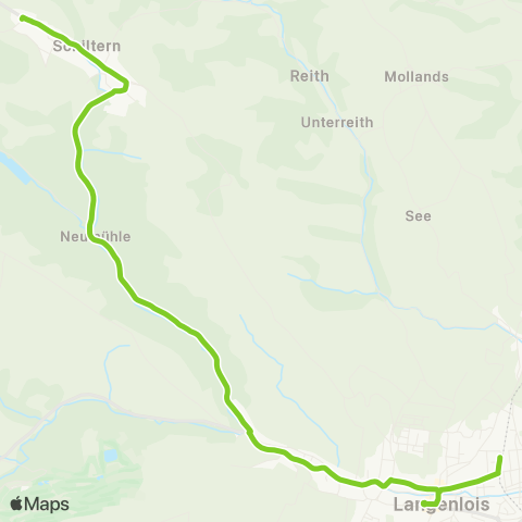 Verkehrsverbund Ost-Region Langenlois - Schiltern über Kronsegg map