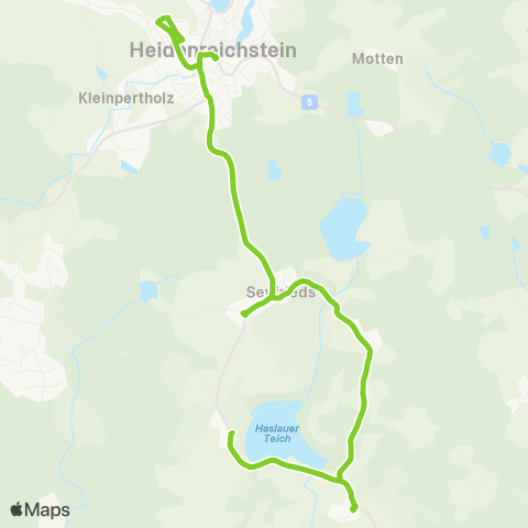 Verkehrsverbund Ost-Region Haslau - Heidenreichstein map