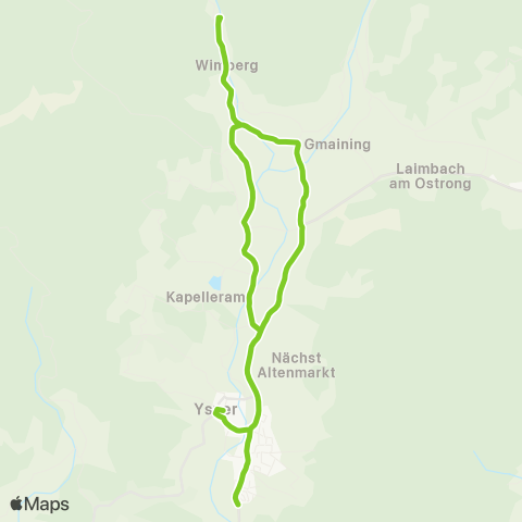Verkehrsverbund Ost-Region Ysper - Yspertal - Altenmarkt map