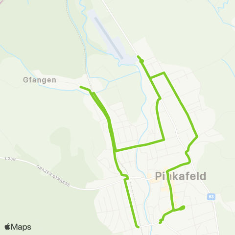 Verkehrsverbund Ost-Region Stadtverkehr Pinkafeld map