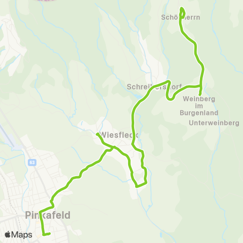 Verkehrsverbund Ost-Region Oberschützen - Pinkafeld - Oberwart map