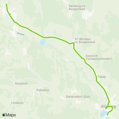 Verkehrsverbund Ost-Region Burgau - Stegersbach - Güssing - Güttenbach map