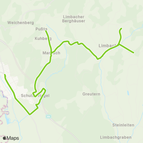 Verkehrsverbund Ost-Region Rudersdorf - Limbach map