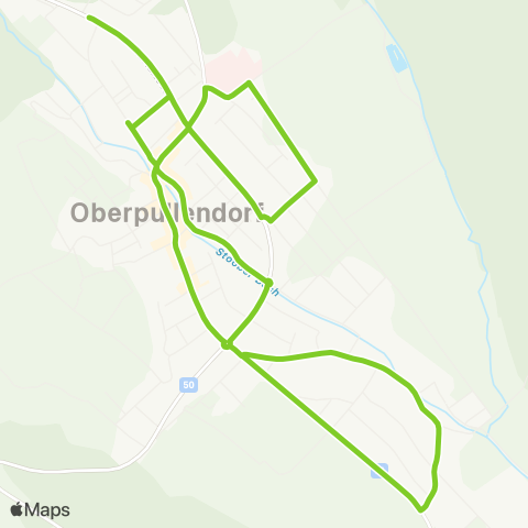 Verkehrsverbund Ost-Region Stadtlinie Oberpullendorf map