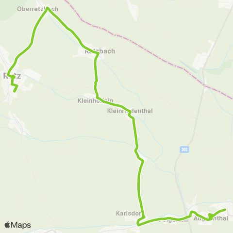 Verkehrsverbund Ost-Region Retz - Jetzelsdorf - Haugsdorf map
