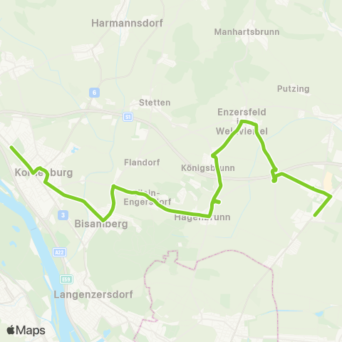 Verkehrsverbund Ost-Region Korneuburg - Hagenbrunn - Enzersfeld map